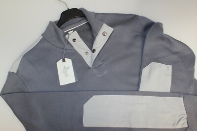 Ashworh Golf Langarm Pullover Sweatshirt Mid + Hellgraue Einsätze Medium Neu