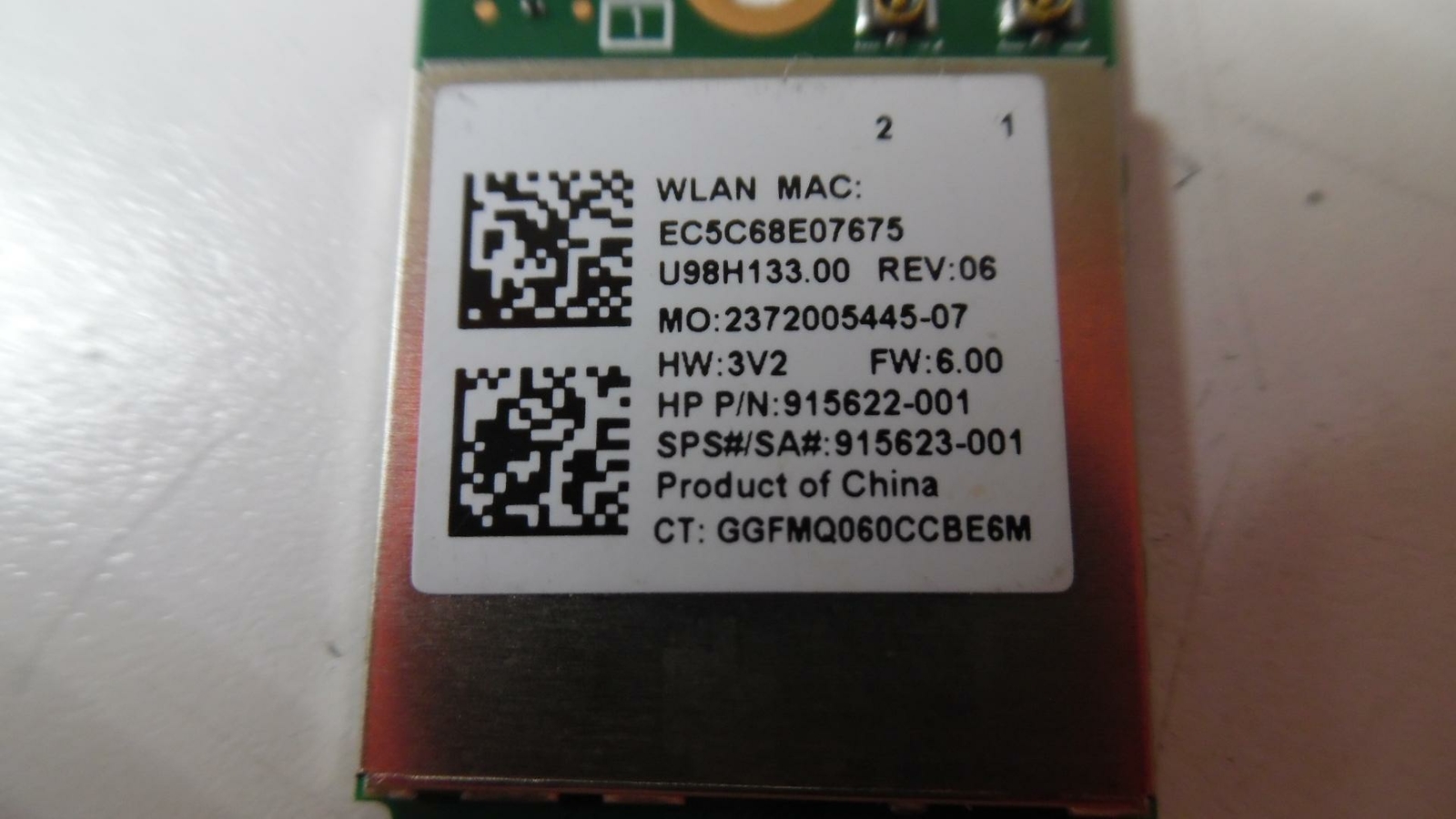 Carte WiFi Originale Pour HP ProBook 445R G6 - Référence RTL8822BE 915622-001, Occasion