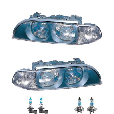 Scheinwerfer Set links rechts elektrisch inkl. OSRAM Lampen für BMW 5er E39