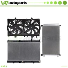 Cooling Fan and Radiator AC Condenser Kit For 2014 2015-2018 Nissan Rogue 2.5L