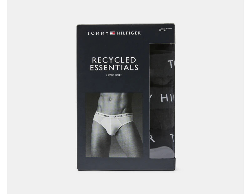 Tommy Hilfiger Men's Recycled Essentials Brief Underwear Black 3-Pack image 4