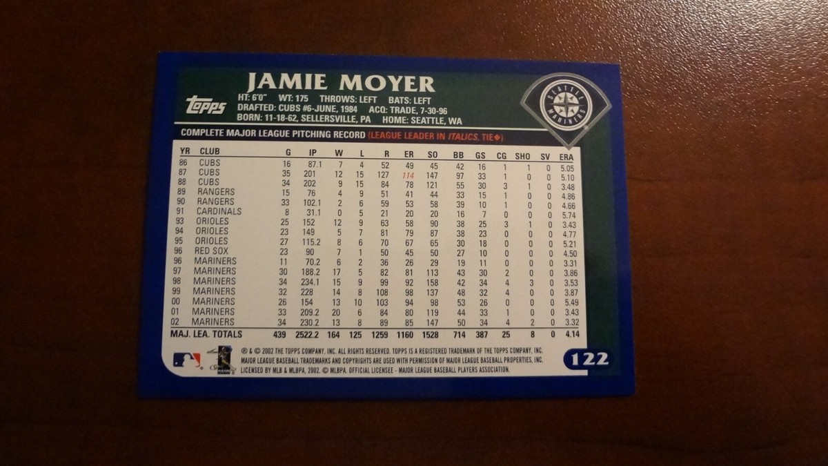 2003 TOPPS # 122 JAMIE MOYER BASEBALL CARD | eBay