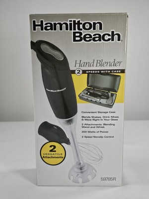 Hamilton Beach 2-Speed Hand Blender with Whisk Attachment, New, 59785r