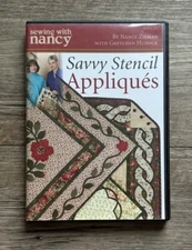 Sewing with Nancy "Savvy Stencil Appliques" DVD 2006 OOP Nancy Zieman FREE SHIP