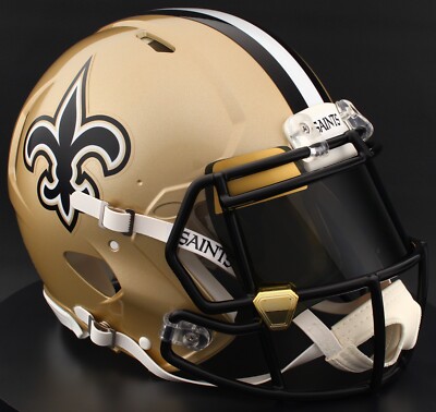 NEW ORLEANS SAINTS NFL Riddell Speed Full Size AUTHENTIC Football Helmet