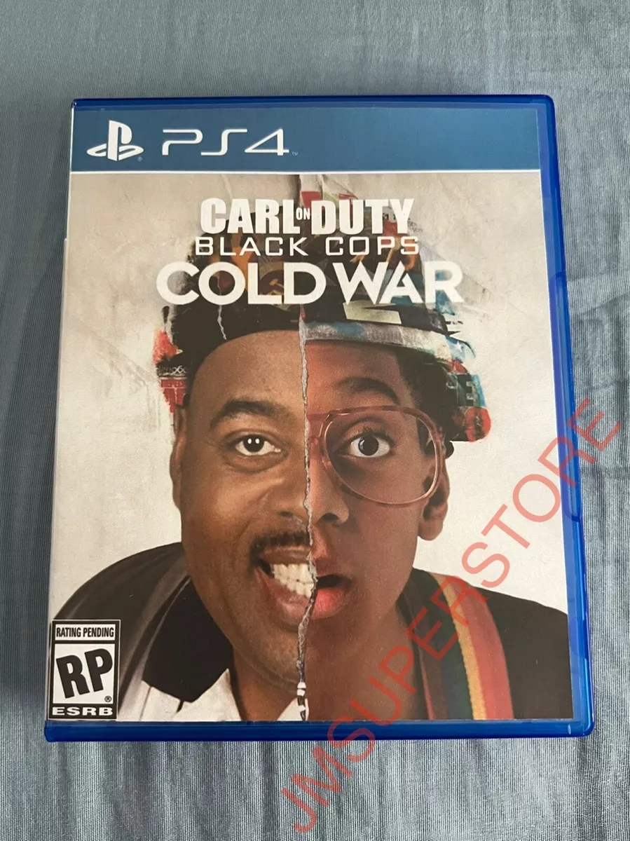 CUSTOM Carl On Duty Black Cops COLD WAR Call of Duty PS4 PS5 MEME Game Case  ONLY