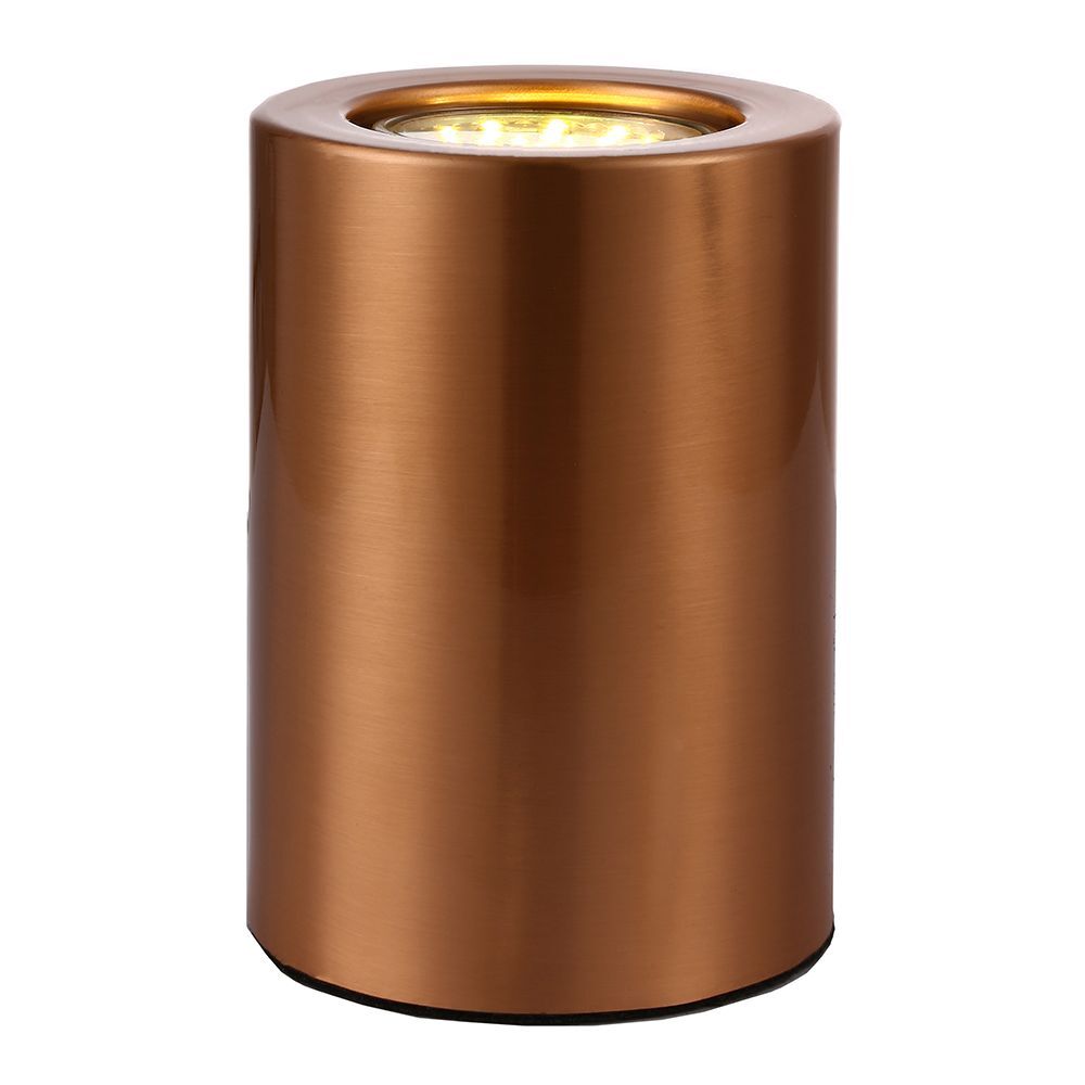 Small and Contemporary Brushed Copper LED Table/Floor Lamp Uplighter by Happy...