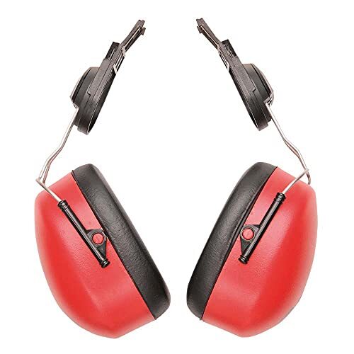 Endurance Clip On Ear Muffs Color: Red Talla: