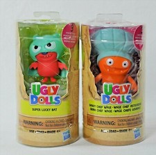 Lot of 2 New Hasbro Ugly Dolls Savvy Chef Wage Super Lucky Bat Figures
