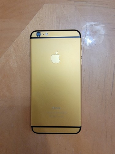 Custom Gold Plated on Space Gray iPhone 6 Plus - 128GB -(Unlocked) A1522 - Afbeelding 3 van 3