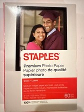 Staples premium glossy photo paper 4" x 6" 60 pack