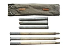 Original Issued WW2 Zeltbahn Tent Pole Kit - Olive Green Army Equipment