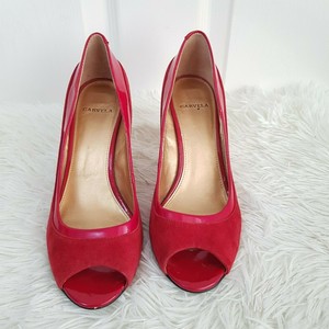 carvela red suede shoes
