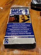Safcord Carpet Cord Cover   4  Inch Wide   12  Feet Long   Black    Floor Co...