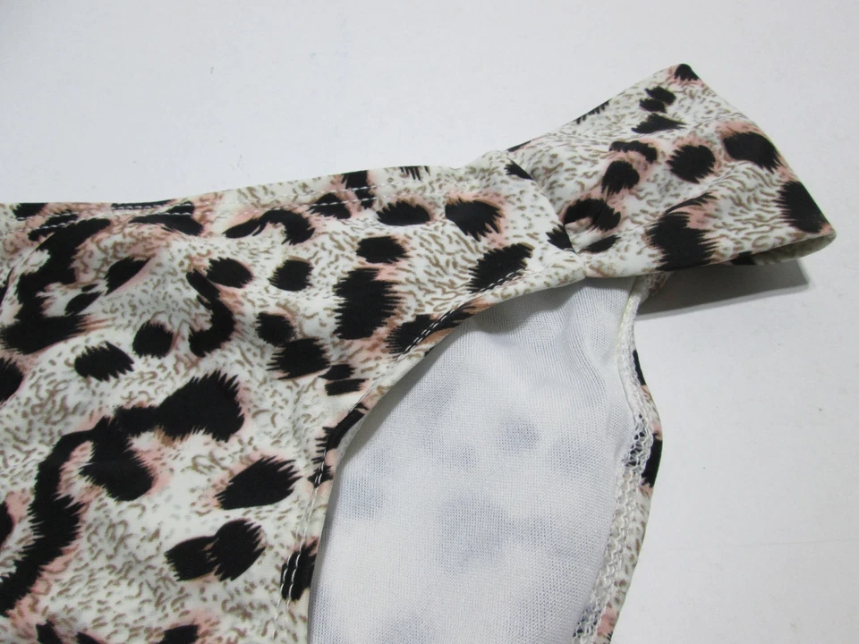 Wet Seal 女式 S 码比基尼底部米色 Cheeky Spotted 褶皱侧游泳 — 第 3/4 张图片