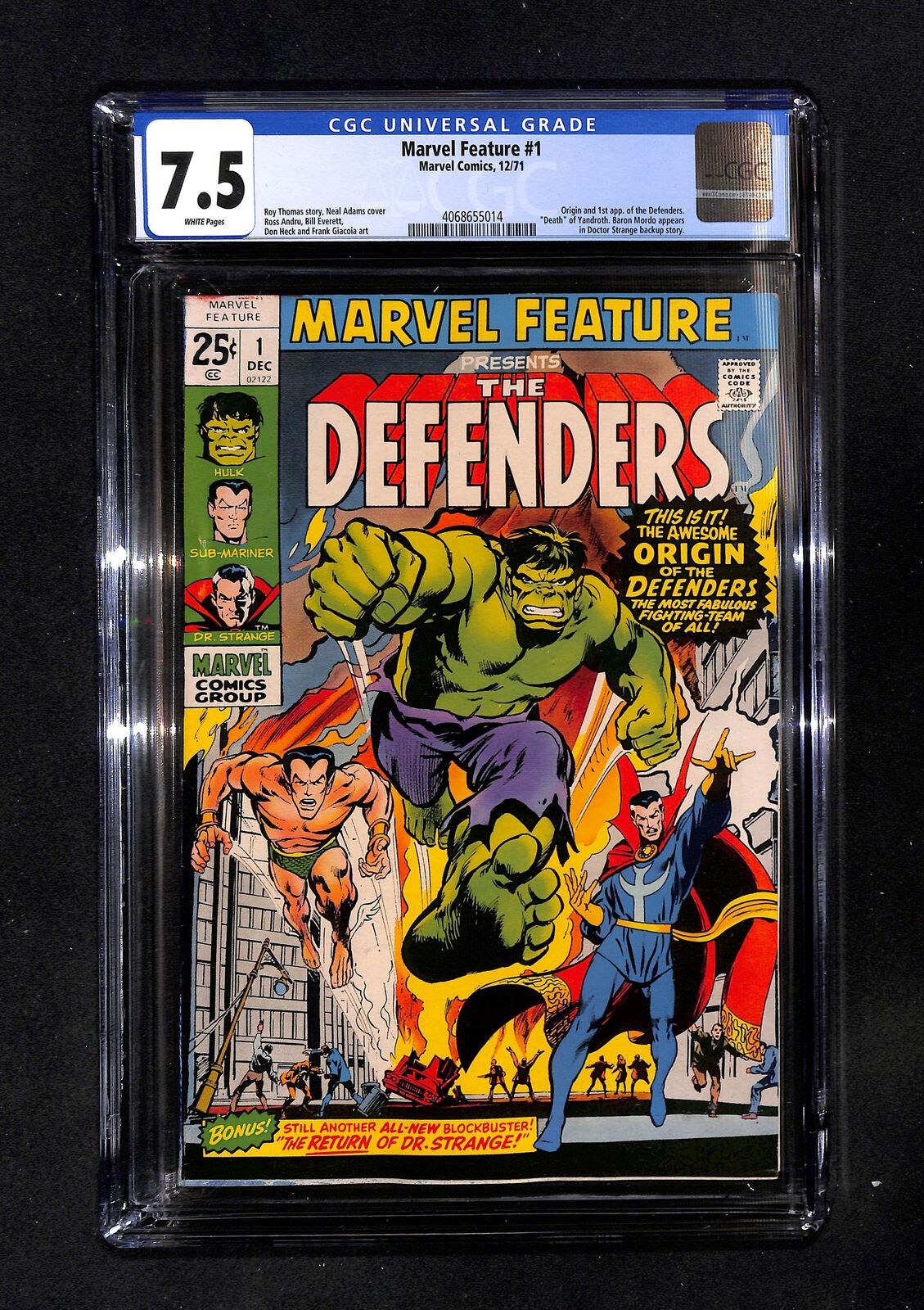 Marvel Feature #1 CGC 7.5 1st App and Origin of the Defenders | eBay với CGC 7.5 là một bản thu có giá trị với lịch sử của Defenders. Bản sản phẩm đặc biệt này là bước đầu tiên để khởi đầu vở kịch nổi tiếng về Defenders. Sở hữu sản phẩm này chắc chắn sẽ làm hài lòng những fan của Defenders. Translation: Marvel Feature #1 CGC 7.5 1st App and Origin of the Defenders | eBay with CGC 7.5 is a valuable historical issue for the Defenders. This special product is the first step to start the famous play about the Defenders. Owning this product will surely satisfy Defenders fans.