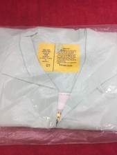 New CWI Dental Smock Short Sleeve Scrub Top Zipper Front Mint Green Medium