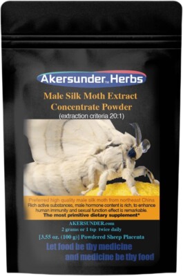 Pure Male Silk Moth Extract MothExtract Powder 100 Grams. Bombyx Mori Masculus