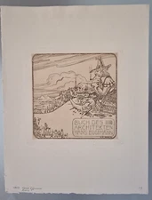 EGGIMANN HANS. EX LIBRIS BOOK OF THE ARCHITECT HANS EGGIMANN. RAD 135 X 142mm