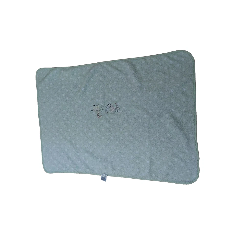 Garanimals婴儿毯绿色白色圆点长颈鹿猴子海龟30x39 — 第 3/4 张图片