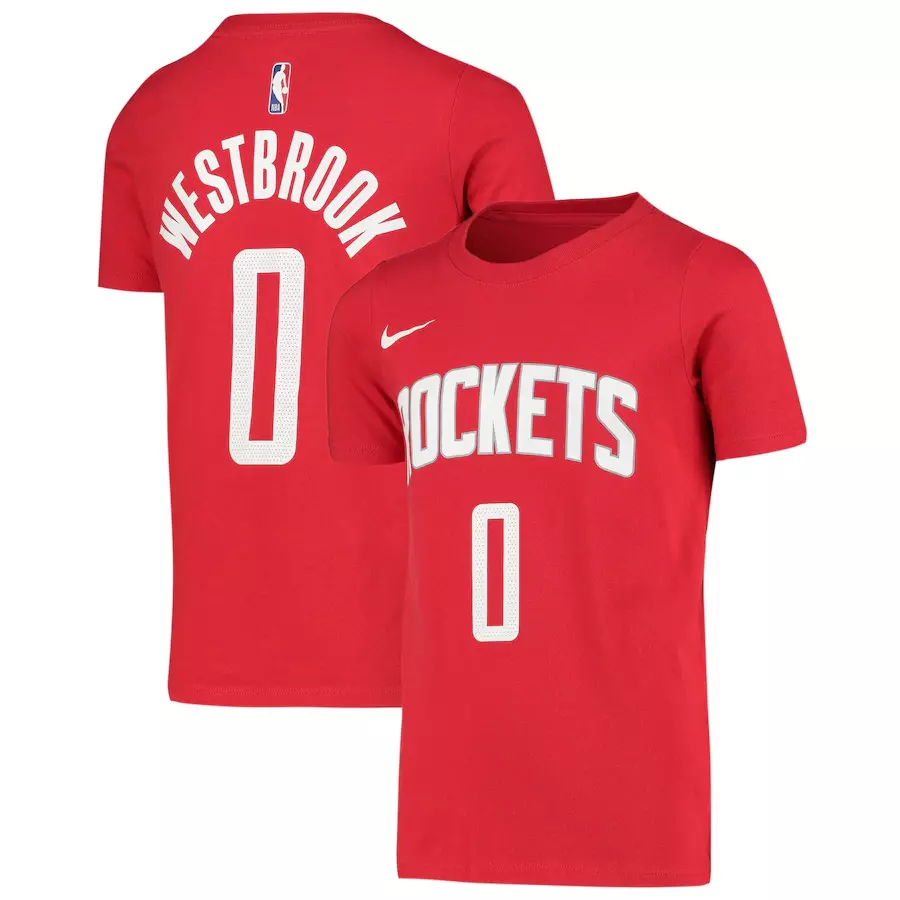 Nike Houston Rockets NBA T Shirt Kids Boys Basketball Top Jersey