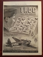 Frog - Scale Model Aeroplanes - Aircrafts - 1940's Magazine Advert #B8053