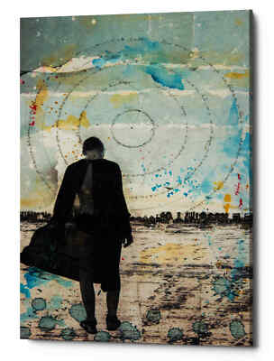 Epic Graffiti 'GIRL WANDERING' by DB Waterman, Giclee Canvas Wall Art