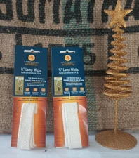 3/4 INCH x 8" OIL LAMP WICKS f/ #2 LAMPLIGHT FARMS -LOT OF 6