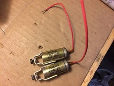 2 Vintage Pyramid .1 uf 600v PIO Capacitors Vitamin Q Oil Tone Caps tested