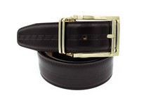 Marco Valentino Men's Dark Brown Greeky Leather Belt