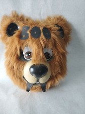 Creepy Killer Teddy Bear Furry Face Mask Halloween Costume Cosplay Preowned