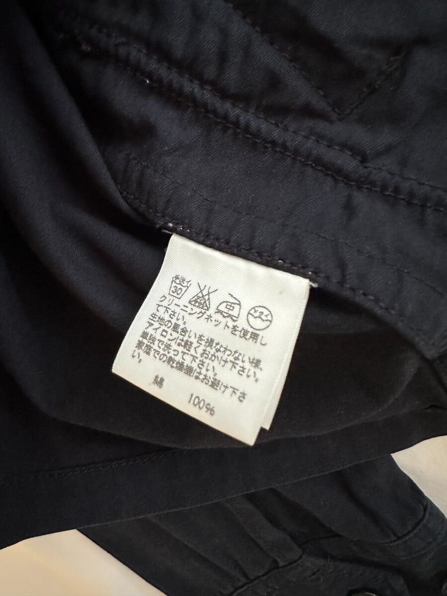 CABANE DE ZUCCA Navy Blue Moto Style Lightweight Cotton Zip CABANE DE ZUCCA Navy Blue Moto Style Lightweight Cotton Zip