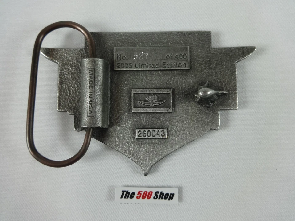 Hebilla de cinturón Allstate 400 At the Brickyard 2006 edición limitada 327 de 500 peltre Foto 3 de 4