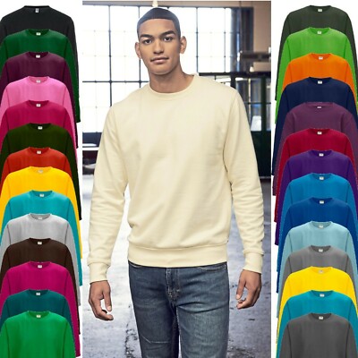 Unisex Sweatshirt Pullover Übergröße Sweater Rundhalsausschnitt XS-5XL