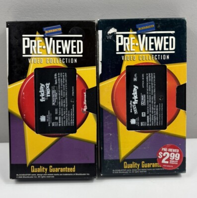 Next Friday and Friday after next VHS Blockbuster pre-viewed video collection
