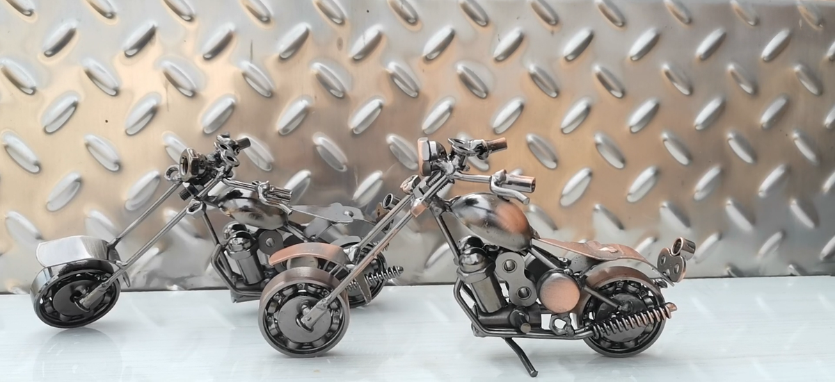 Collectible Handmade Metal Motorcycle Model Motorbike Sculpture