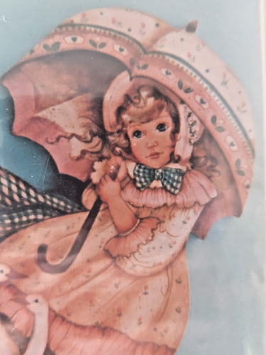 DELANE LANGE GIRL UMBRELLA 3 WHITE FARM GEESE PAINTING PATTERN 48 112 - Picture 4 of 7