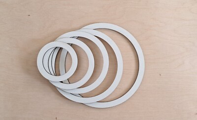 B10 Runde Holzscheiben Ring Holzring DIY aus MDF Holz 3 mm  bis 20cm Wunschmaß