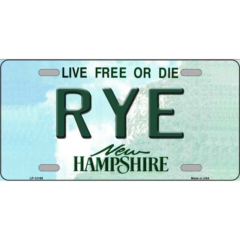 Rye New Hampshire License Plate Metal Sign Plaque Art Car Truck Wall Home Decor