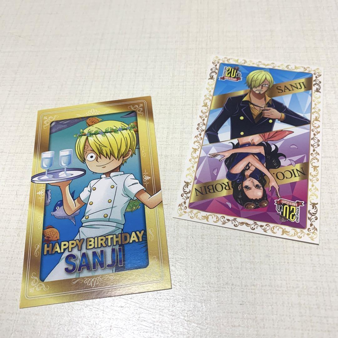 One Piece Tower birthday card Sanji Robin not for sale collection