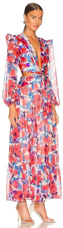 princess polly baby blue dress Patbo Violet Cut-Out Beach Dress - Red