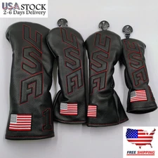 Black Golf Wood Headcover Driver/Fairway Wood/Hybrid Head Cover 135H Selection