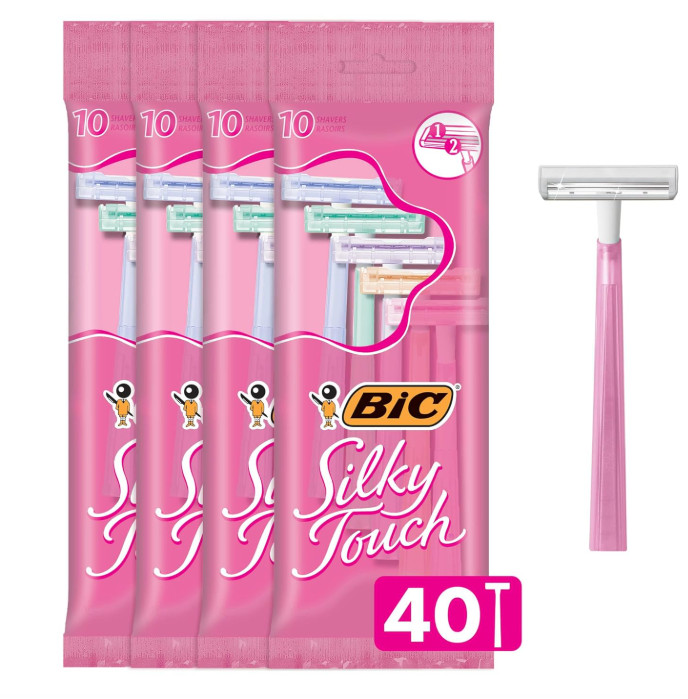 BIC Silky Touch Women's Twin Blade Disposable Razors - 40 co