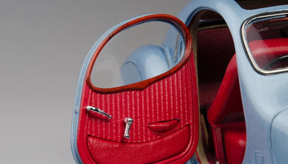 1937-39 TALBOT LAGO T150 SS FIGONI & FALASCHI TEARDROP RHD BLUE 1/18 CAR CMC 145 - Image 4 of 4