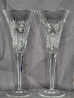 Waterford Crystal "HEALTH" Millennium Champagne Toasting Flutes - Vintage