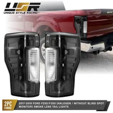 Smoke LENS Halogen Tail Light Set For 17-19 F250 F350 F-250 Super Duty SuperDuty
