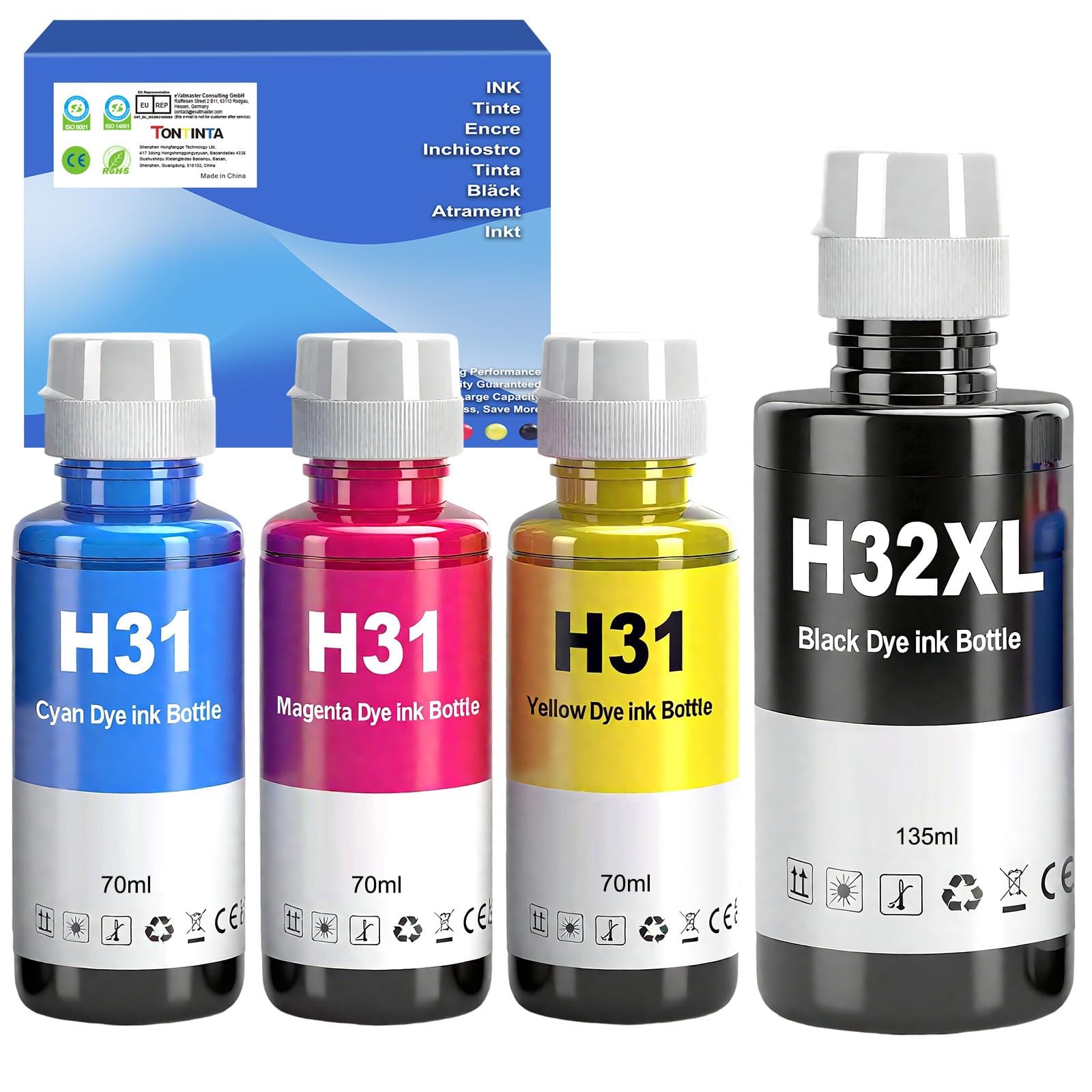 Pack cartouches encre 31 32XL noir couleur compatible avec imprimante Smart Tank 515 555 315