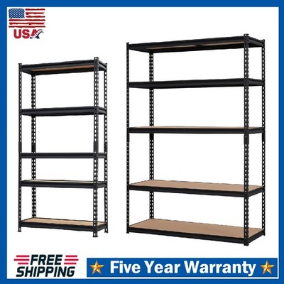 5-Tier Heavy Duty Metal Shelving Unit ,Garage Storage Shelves Utility Adjustable