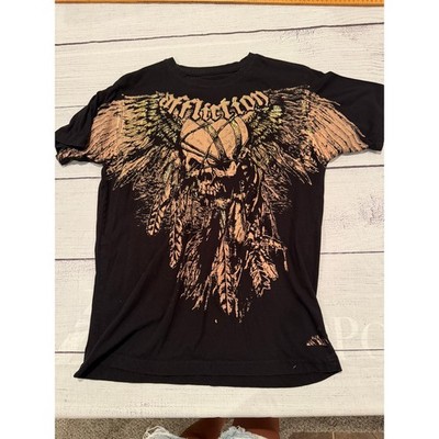 Affliction Black and Gold Shirt Size L