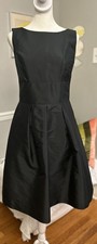 Alfred Sung D440 Women's Black Satin Sleeveless Cocktail Wedding Dress 4